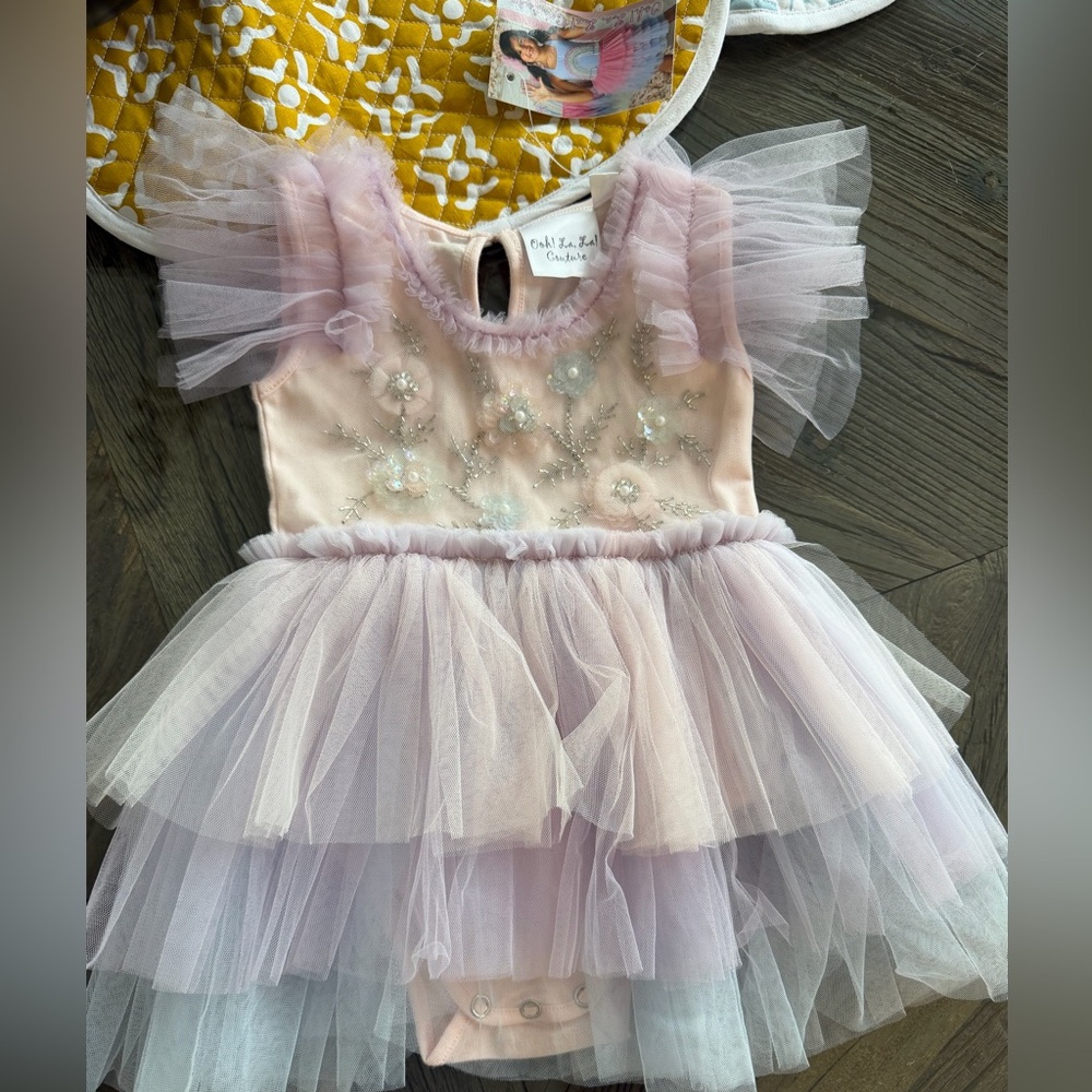 Ooh! La, La! Couture Pink & Lavender Tulle Ruffle Formal Dress